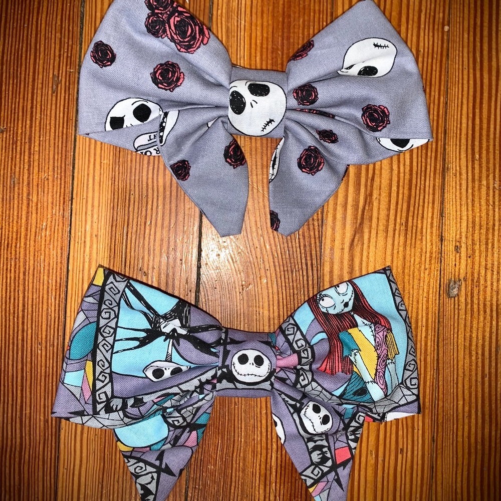 Handmade Girls Hair Bow Nightmare Before Christmas